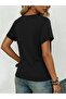 Women's Boot Printed Half V-Neck Sleeves Regular Fit Comfortable T-Shirt - 3