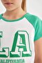 Crop Crew Neck Printed Short Sleeve T-Shirt Girls (24 Sm) - 3