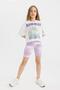 Crew Neck Printed Short Sleeve Crop T-Shirt Girls (24 Hs) - 4