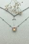 Citrine Stone Heart & Sword Couple Necklace – Valentine's Day Special Design Love Necklace - 8