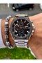 Functional Men's Wristwatch Steel Cord Waterproof 2 Year Warranty Original + Bracelet - 2