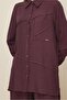 Shirt Collar Pants Suit 46221 - 3