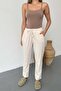 Women's Adjustable Waist Double Pocket Pants Stone - 26Y Yp5295 - 2