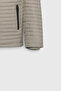 Men's Beige Standard Fit Regular Cut Quilted Patterned Mock Neck Zipper Side Pocket Puffer Coat - 2