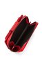 Women's Red Zippered Wallet with Leather-Look Card Holder Compartments, Medium Size Stylish Hand Wallet, Triple Set - 5