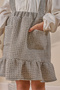 Girl's Shirt Dress with Pocket Detail Black - 5