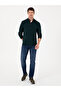Dark Green Regular Fit Wool Blend Buttoned Collar Knitwear Sweater 50311895-Vr079 - 4