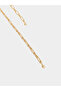 Gold Textured Chain Necklace and Bracelet Set - 4