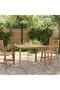 Garden Dining Table 110x110x77 cm Solid Teak Wood