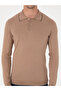 Camel Slim Fit Cotton Blend Polo Collar Knitwear Sweater 50318712-Vr015 - 6