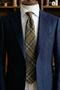 Leoni Style Beige Plaid Pattern Italian Silk Tie İk2221 - 2