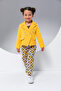 Girl's Stylish Yellow Blazer Jacket with Button Detail - 5