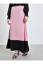 Women Contrast Hem Color Block Maxi Skirt - 2