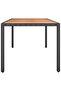 Garden Table with Wooden Top Black Poly Rattan&Solid Wood Acacia - 2