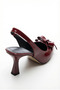 Soleil Ruban Classique Women's Pointed Toe Slingback Heeled Shoes - 5