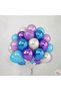 Metallic Blue Purple Lavender Pearl White Balloon Set 25 Pieces 11 Inch |   Party & Birthday - 3