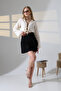 Double Binding Detail Muslin Blouse Ecru
