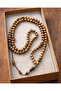 Gerçek Öd Tree Prayer Beads 8mm - Natural Patterned and Scented Daily Model - Nakkaş İmame