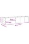 Planter Anthracite 200x40x40 cm Cold-rolled Steel - 3