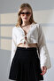 Double Binding Detail Muslin Blouse Ecru - 2