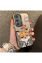 Samsung Galaxy S24 Compatible Heart-Themed Fox and Rabbit Printed Case, Matching Cover for Friends and Couples