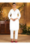 White Rayon Salwar Kameez Set - FFT5828 | White-Size:L-40-Inches - 2