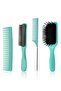 4-Piece Hair Brush Set, Paddle Brush & Wide Tooth Comb, Anti-Static Massage