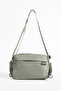 4-Compartment Waterproof Parachute Fabric Shoulder Bag with Side Zipper Detail