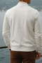 Men's Relax Cotton Ecru Loose College Jacket - 6