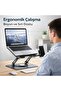 360 Rotatable Full Metal Laptop Tablet Phone Stand – Foldable, Anti-Slip, Height and Angle Adjustable Ergonomic Desktop Stand - 8