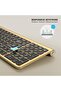 JOYACCESS Black Gold Wireless Keyboard with Low-Profile Keys - 2.4GHz Full-Sized, Windows, Quiet, Er - 4