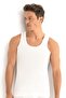 Jiber White Men's Singlet 3-Pack - 100% Cotton Breathable Soft Fabric