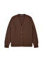 Brown Button Detailed Women's Cardigan - 2