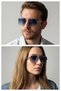 Eoh5003 C2 Blue Gradient Ultra Light Metal Geometric Unisex Sunglasses - 2