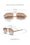 Eoh5004 C3 Brown Ultra Light Metal Square Unisex Sunglasses - 5