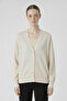 Ecru Button Detailed Women's Cardigan