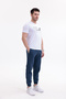30/1 Single Jersey Fabric Crew Neck Logo Printed Short Sleeve Men's T-Shirt - 3