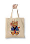 Anime Cat Japanese White Cloth Bag Long Handle Shopping Bag Beach Bag