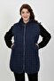 Women's Navy Blue Pearl Stone Plus Size Denim Vest - 2