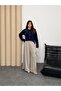 Authentic Lace Collared Knitwear Cardigan 2624 - Navy Blue - 3
