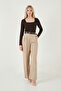 Regular Fit High Waist Straight Leg Trousers Women's Pants 6923875 - 4