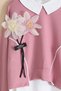 Pink Floral Detailed Badili Shirt Girl's 3-Piece Top and Bottom Set 23530 - 6
