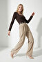 Regular Fit High Waist Straight Leg Trousers Women's Pants 6923875 - 3