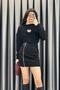 Heart Stone Detail Knitwear Sweater - Black Black