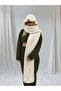 Scarf & Bouquet Beanie Set Alize Puffy 100% Hand Knitted - 3