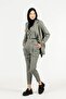 Suit Woven Thick Belt Detailed Carrot Trousers