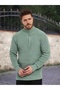 Men's Knitwear Sweater with Half Zipper (Mint) - 3