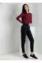 Women's Black Mom Flared Leg Jeans Casual Pants Jeans - 4