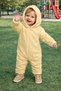 Winter Sweet Baby Hooded Plush Jumpsuit Pearl Detailed Winter Soft Jumpsuit - 2