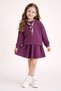 Burgundy Scarf Detailed Badili Skirt Girls' 2-Piece Set 23533 - 5